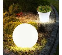 Set de 2 Lampes à LED Solaire LED Jardin Terrasses Décoration Extérieure Pots de Fleurs Lamp blanc