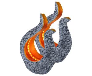 Lampe solaire décoration de jardin sculpture solaire aspect pierre lampe solaire design or, gris, LED blanc chaud, LxlxH 23,5x11x34,5 cm, lot de 2
