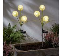 Lampe Solaire Décorative À Piquet Jaune Pissenlit LED 2x