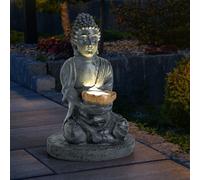 Lampe solaire LED lampe luminaire sculpture lumineuse Bouddha en plastique