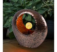 Lampe Solaire Décorative Extérieur Feuer-Effekt LED Crackle Boule Verre Laiton