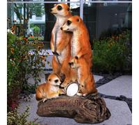 Lampe Solaire Décorative Luminaire Extérieur LED Suricate Panneau De Bienvenue