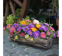 Lampe Solaire Décorative Tronc D'Arbre Plantable IP44 Batterie LED L 44,3cm