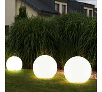 Lampe Solaire D'Extérieur Boule Spots à Encastrer LED Pointe Jardin 3er Set