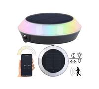 Lunartec Lampe solaire d'extérieur connectée avec LED RVB CCT et détecteur de mouvement