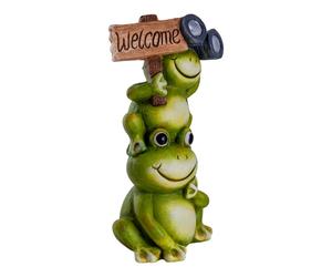 Lampe solaire d'extérieur, décoration de jardin, LED grenouille, signe de bienvenue, lumière décorative verte