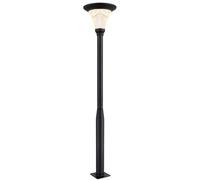 Lampe solaire d'extérieur, lampadaire, lampadaire, noir, aluminium CCT, lampe de jardin, LED, H 336 cm
