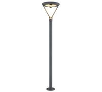 Lampe solaire d'extérieur, lampadaire, verre gris, aluminium, lampe de jardin, LED H 227,2 cm
