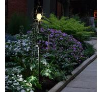 Lampe solaire de chemin d'accès lumière extérieure conduite d'eau industrielle design décoration de jardin Lampe de jardin LED avec piquet, noir antique, LED, H 65 cm