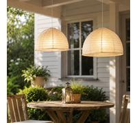Lampe Solaire D'extérieur Lampe Suspendue En Lin Lampe De Jardin LED H 30 Cm