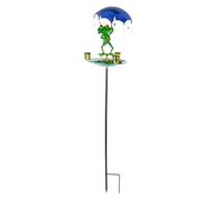 Lampe solaire d'extérieur LED avec oiseau 2 V 80 mA Panneau Aolar Mangeoire Haute Luminosité Multifonction Piquet de parapluie décoratif Pratique Installation et Mobilité Paysage pour jardin, pelouse