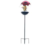 Lampe solaire d'extérieur LED avec oiseau 2 V 80 mA Panneau Aolar Mangeoire Haute Luminosité Multifonction Piquet de parapluie décoratif Pratique Installation et Mobilité Paysage pour jardin, pelouse