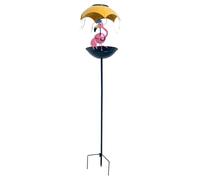 Lampe solaire d'extérieur LED avec oiseau 2 V 80 mA Panneau Aolar Mangeoire Haute Luminosité Multifonction Piquet de parapluie décoratif Pratique Installation et Mobilité Paysage pour jardin, pelouse