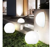 Lampe solaire hémisphère boule lumineuse solaire extérieur décoration jardin hémisphère, blanc, ampoules LED, D 20 cm, lot de 4