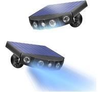 Lampe Solaire d'Extérieur - Noname - 2 pièces - Détecteur de mouvement - LED intégrée - Noir