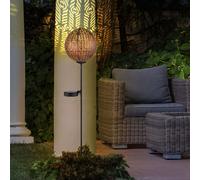 Lampe Solaire D'Extérieur Orientale En Cuivre LED Décoration De Jardin H 90 Cm