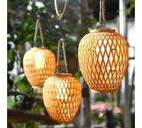 Lampe Solaire d'extérieur Portable, Style Pastoral, Imitation Bambou, luminaire décoratif d'intérieur, idéal pour Une Maison connectée ou Une Chambre
