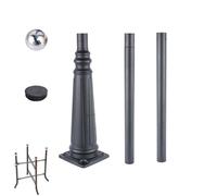 Lampe solaire d'extérieur résistante aux intempéries pour parkings, cours, arrière-cours et rues - 260 cm