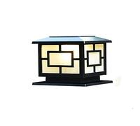 Lampe Solaire D'Extérieur Rétro Style Vintage, Imperméable Ip65, À LED, pour Paysage, Rue, Jardin, Pelouse, Lanterne en Verre Aluminium, Villa, Patio, Porche, Colonne avec Télécommande Intelligente (
