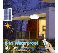 Lampe Solaire D'extérieur Rond LED - Plafonnier solaire - Étanchéité IP67 - Avec Télécommande - - Blanc .