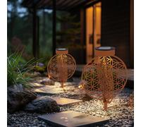 Lampe Solaire Éclairage D'Extérieur Spots à Encastrer Vie LED Rust Epi Cour 2er