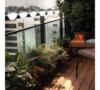 Zaunleuchte Lampe Solaire D'Extérieur Gris LED Jardin Batterie Décorative