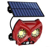 Lampe solaire en ABS étanche en forme de hibou pour décoration extérieure | Design chouette mignon, capteur marche/arrêt automatique, fonctionnement du crépuscule à l'aube, configuration sans fil