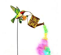 Lampe solaire en fer en forme d'oiseau avec effet lumineux pour décoration de terrasse