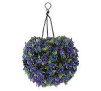 Lampe solaire en forme de boule de fleurs artificielles à suspendre