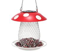 Lampe solaire en forme de champignon pour oiseaux - Lustres en métal sauvage à suspendre pour décoration extérieure, villa, jardin, cour, style dessin animé