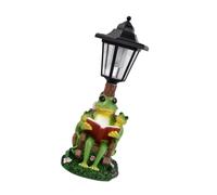 Lampe solaire en forme de grenouille | Décoration d'extérieur imperméable en résine pour patio et jardin