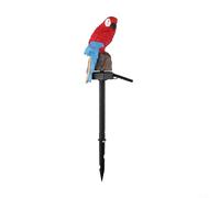 Lampe solaire en forme de perroquet en résine imperméable avec une touche amusante et colorée (rouge)