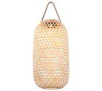 Extérieur Lampe Solaire Suspension Bambou Décoration de Balcon Lampadaire Nature