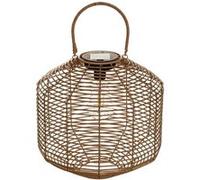 Atmosphera Lampe solaire en rotin H30 cm Naturel G