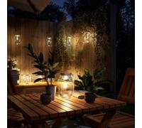 Lampe solaire en verre d'extérieur 12 pcs blanc chaud vidaXL