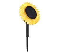 Lampe solaire enfichable tournesol décoration lumineuse de cour noir jaune LED H 29,5 cm