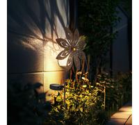 Lampe Solaire Éolienne D'extérieur Avec Piquet De Jardin Fleur LED H 50 Cm