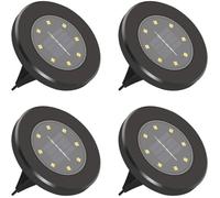 Lampe Solaire Extérieur, 8 LED 4 Pack Eclairage Solaire Exterieur Etanche IP65 Pelouse Lumière Decorative, Détecteur de Mouvement S