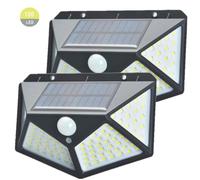 Lampe Solaire Extérieur Applique murale LED 3.7v 2200mAH Etanche Trois Modes de Functions en Inox