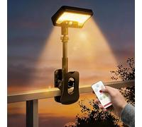 Lampe Solaire Extérieur avec Détecteur de Mouvement, Clip Solarleuchte 92 LED 600lm IP65, 3 Modes & 3 Températures de Couleur, Rechargeable Type-C, Éclairage pour Clôture et Gouttière, 1 Pièces