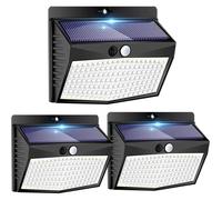 Lampe Solaire Extérieur Détecteur de Mouvement-3pcs de 138LED-Lumière étanche Sans Fil 3 Modes Spot LED éclairage extérieur solaire