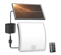 Lampe Solaire Extérieur Detecteur De Mouvement, éTanche IP65, 5 Modes Avec TéLéCommande,Angle D'éClairage De 270°, Lumiere Solaire Exterieur Pour Garage Jardin Cour