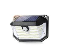 Lampe Solaire Exterieur Detecteur de Mouvement IP65 Etanche Lumiere Projecteur Led Éclairage Mural d'extérieur Spot Solaire 3 Modes Luminaire pour Jardin Garage Carport Terrasse Maison Noir