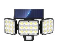 Lampe Solaire Exterieur Detecteur de Mouvement, Lot de 1 Projecteur 120 Led Solaire ExtéRieur Angle D'éClairage 270 °, 3 Modes Ip65 Étanche Applique Murale Luminaire Solaires Exterieur Puissant