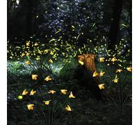 Lampe solaire exterieur jardin, 2 pack de 20 LED lampe à abeille solaire Firefly avec 2 modes d'éclairage, oscillant avec le vent, étanche IP65, pelouse, balcon, terrasse, jardin solaire lumière