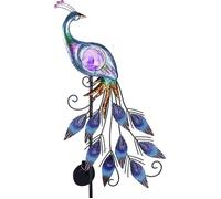 Lampe Solaire Extérieur Jardin,Décoration,83cm Statue Paon en Métal, Éclairage Solaire à LED,Utilisation polyvalente cadeaux idéau