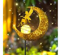 Lampe Solaire Exterieur Jardin,Lampes Solaires dD'extérieur,Jardin Exterieur Lumière en Forme de Lune,Décoration de Jardin,LED Boule de Verre Lumière,pour Pelouse,Cour,Chemin,Terrasse,Balcon