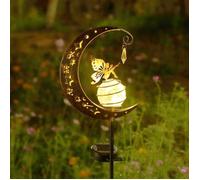 Lampe Solaire Exterieur Jardin,Lampes Solaires dD'extérieur,Jardin Exterieur Lumière en Forme de Lune,Décoration deJardin,LED Boule