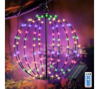 Lampe Solaire Exterieur Jardin, Métal Lanterne Solaire Exterieur 8 Modes 120 LEDs Étanche Lampes Solaire Avec Télécommande Solaire Suspendue Lanterne pour Noël Terrasse Pelouse Balcon Cour
