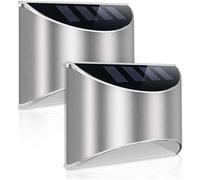 Lampe Solaire Extérieur Puissante Stainless Steel Applique Avec Etanche Led Lumière Lampadaire Eclairage Exterieur de Sécurit